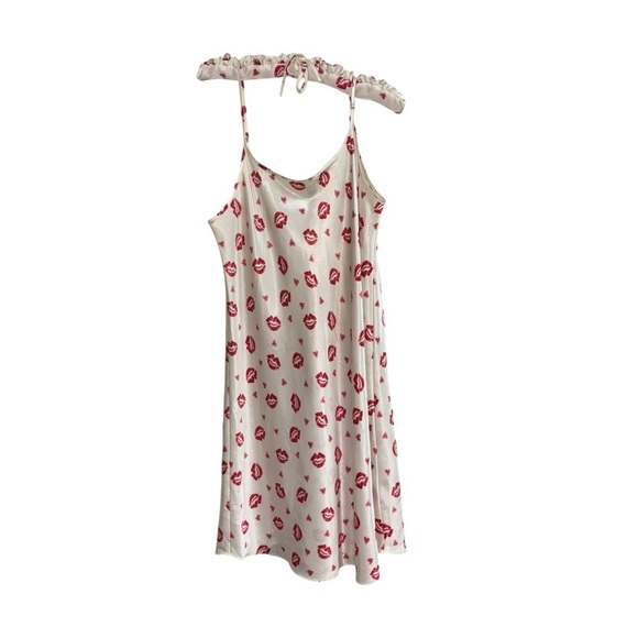 Delicate Treasures Intimates Women's M Medium Vintage Slip Nighty Lip Print Sexy - Picture 5 of 8